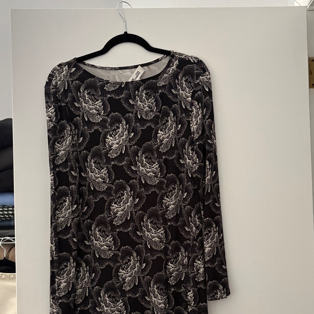 Diane Von Furstenberg Black and White Patterned Dress